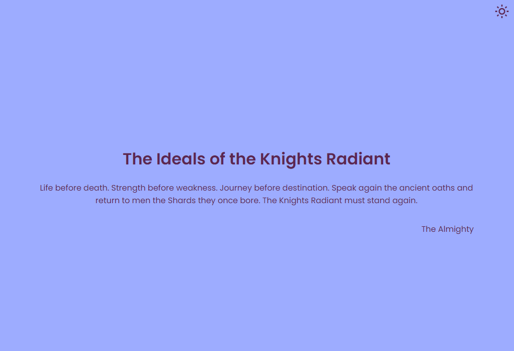 The Ideals of the Knights Radiant